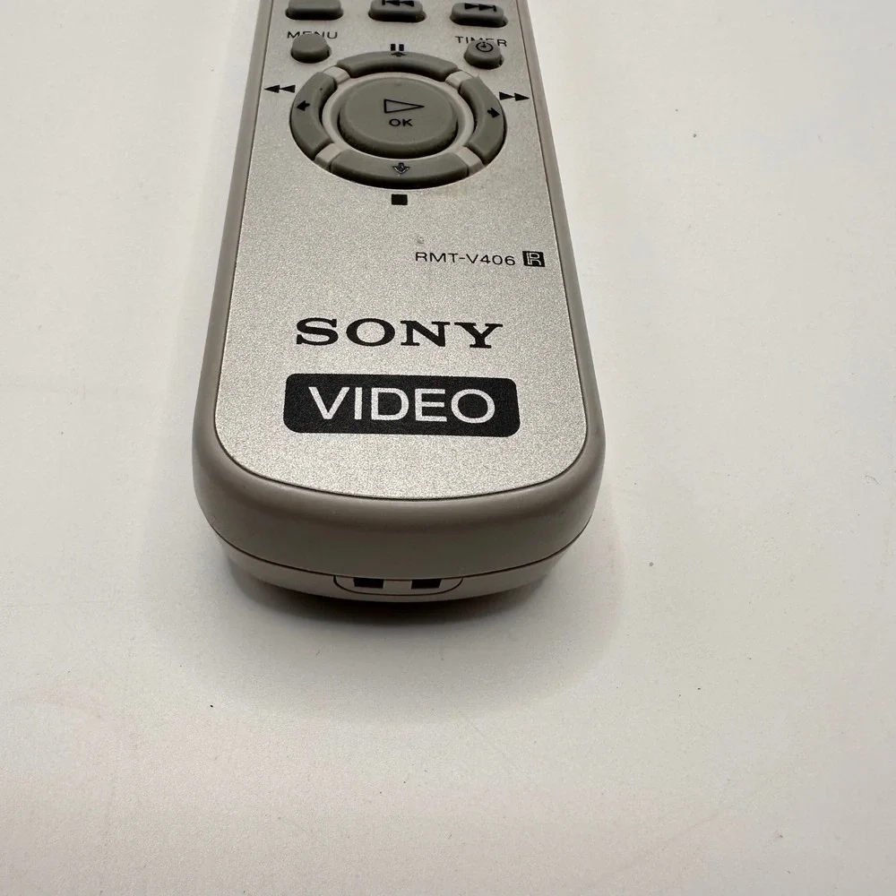 Sony RMT-V406 Video TV VCR Remote Control Silver Grey Replacement